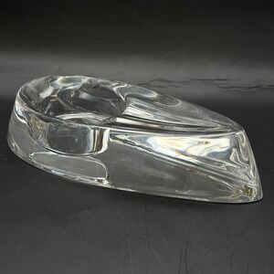 Vtg Dresden Crystal Germany 24% Lead Teardrop Cigar Ashtray 3lbs Bleikristall 8"